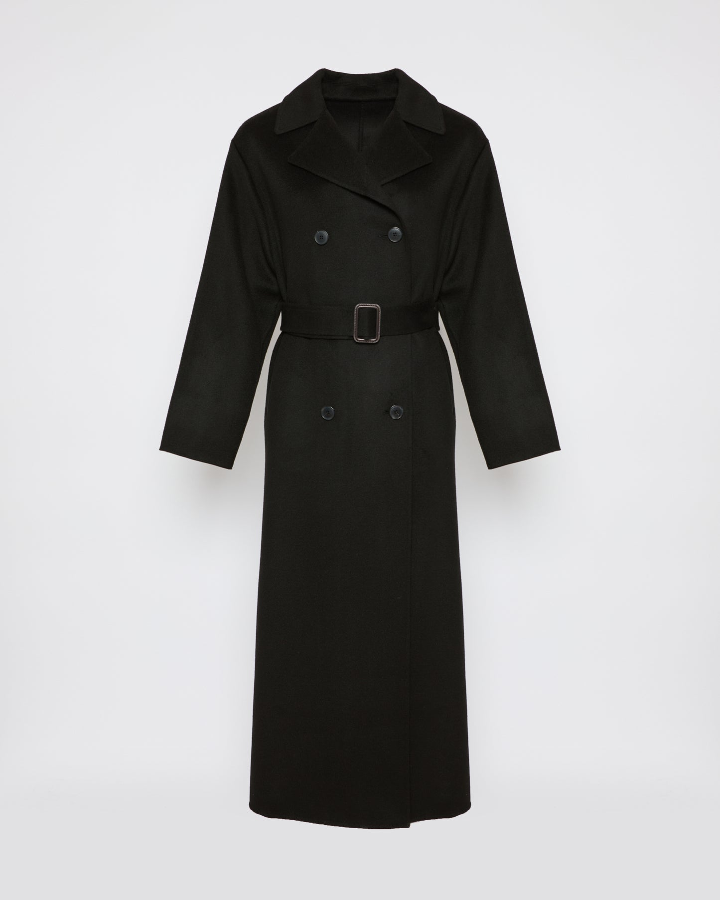 Double-sided wool-blend trench coat