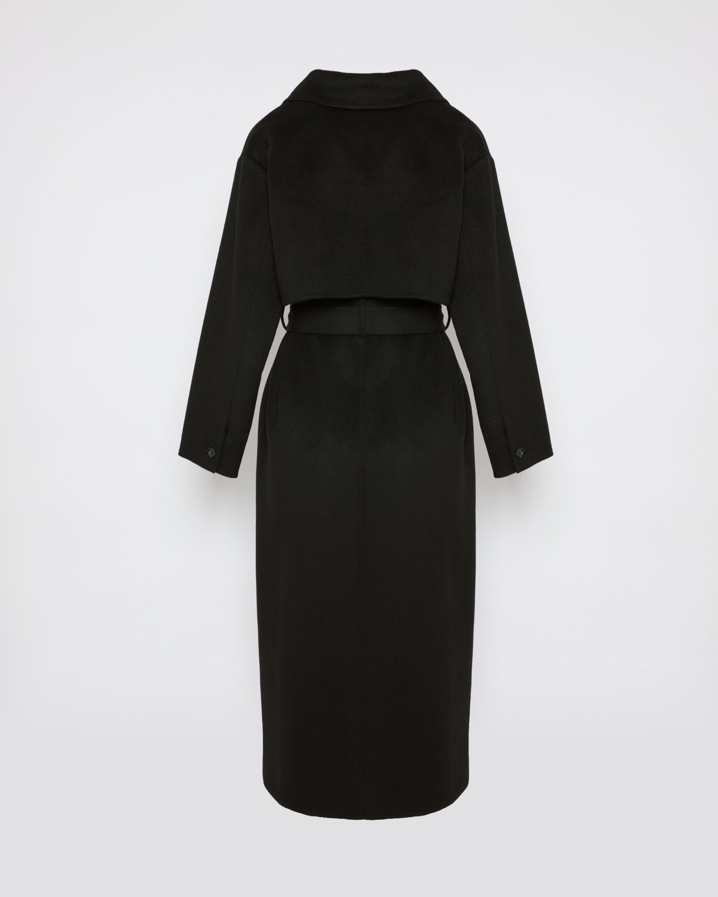 Double-sided wool-blend trench coat