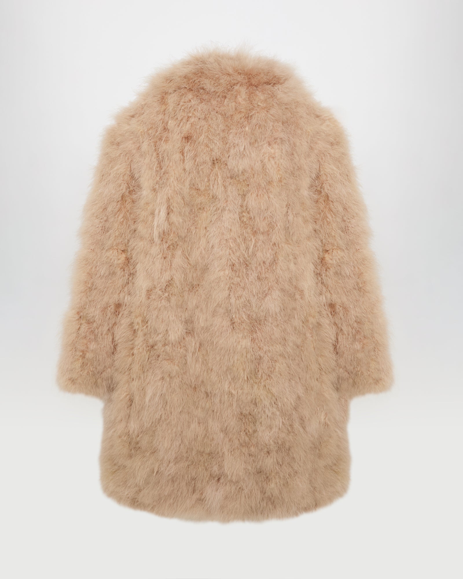 Feather shawl collar coat -Yves Salomon