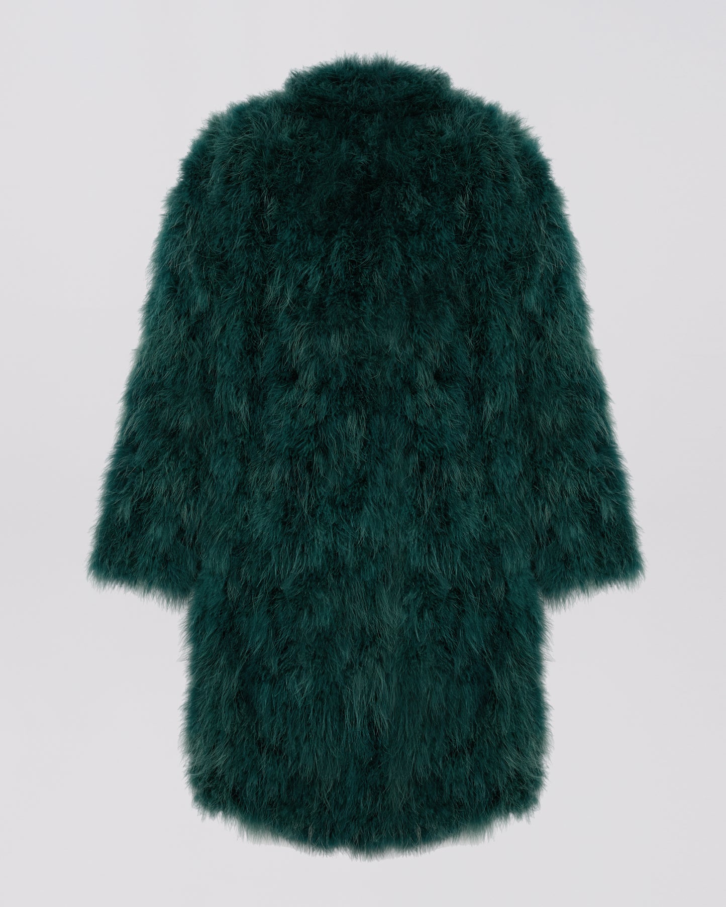 Feather shawl collar coat