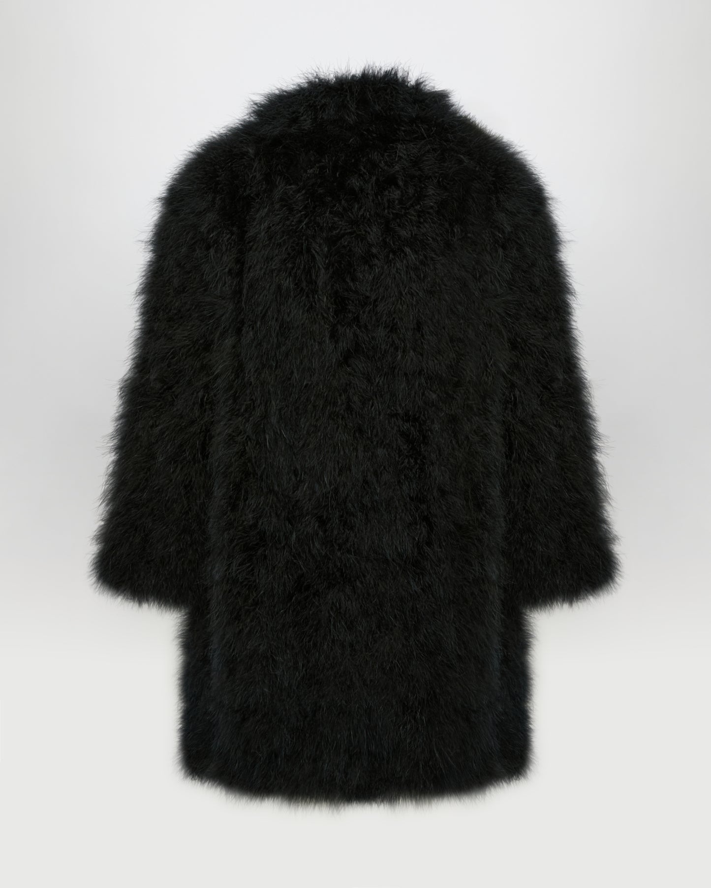 Feather shawl collar coat -Yves Salomon