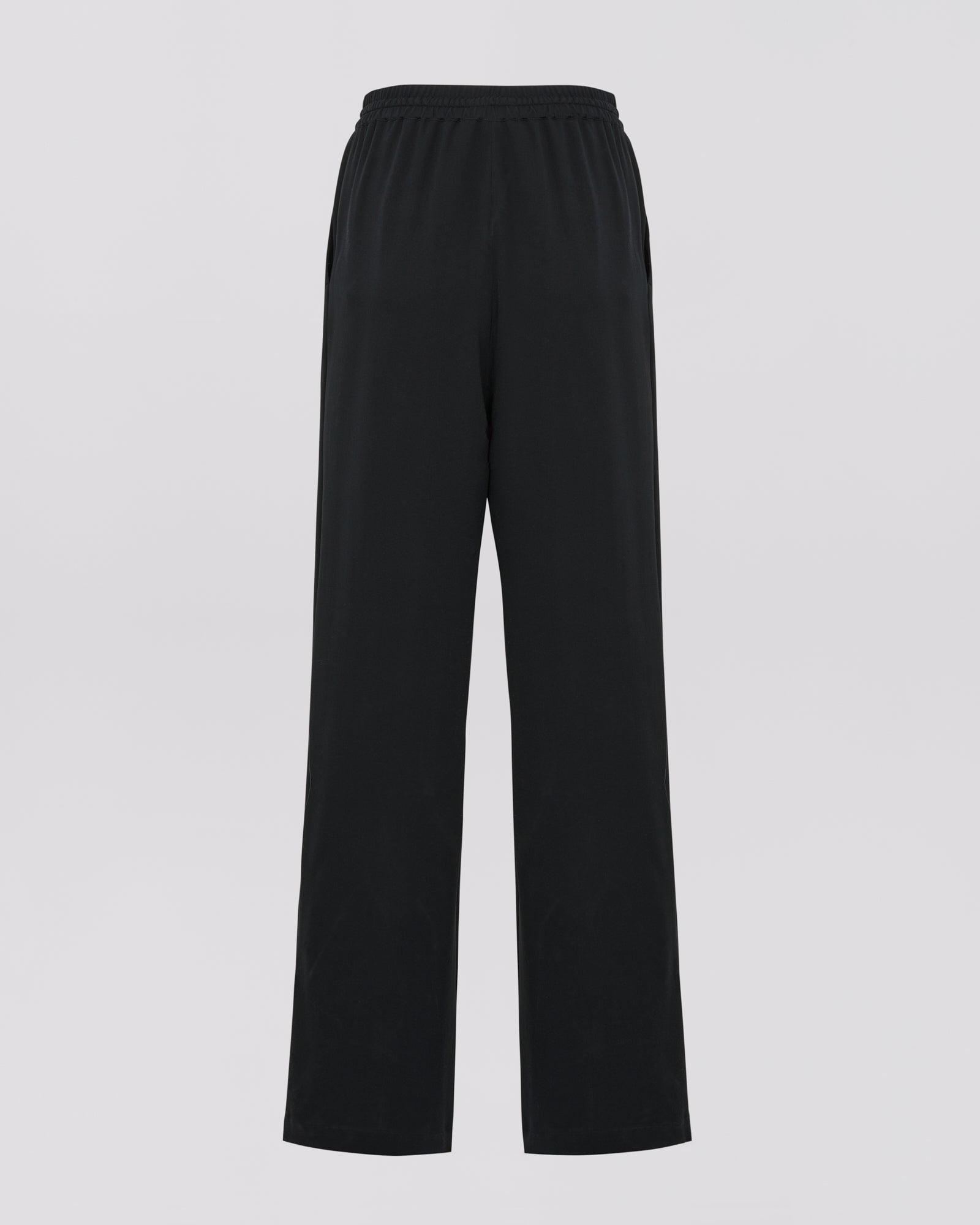 Silk crepe palazzo trousers - black - Yves Salomon – Yves Salomon UK