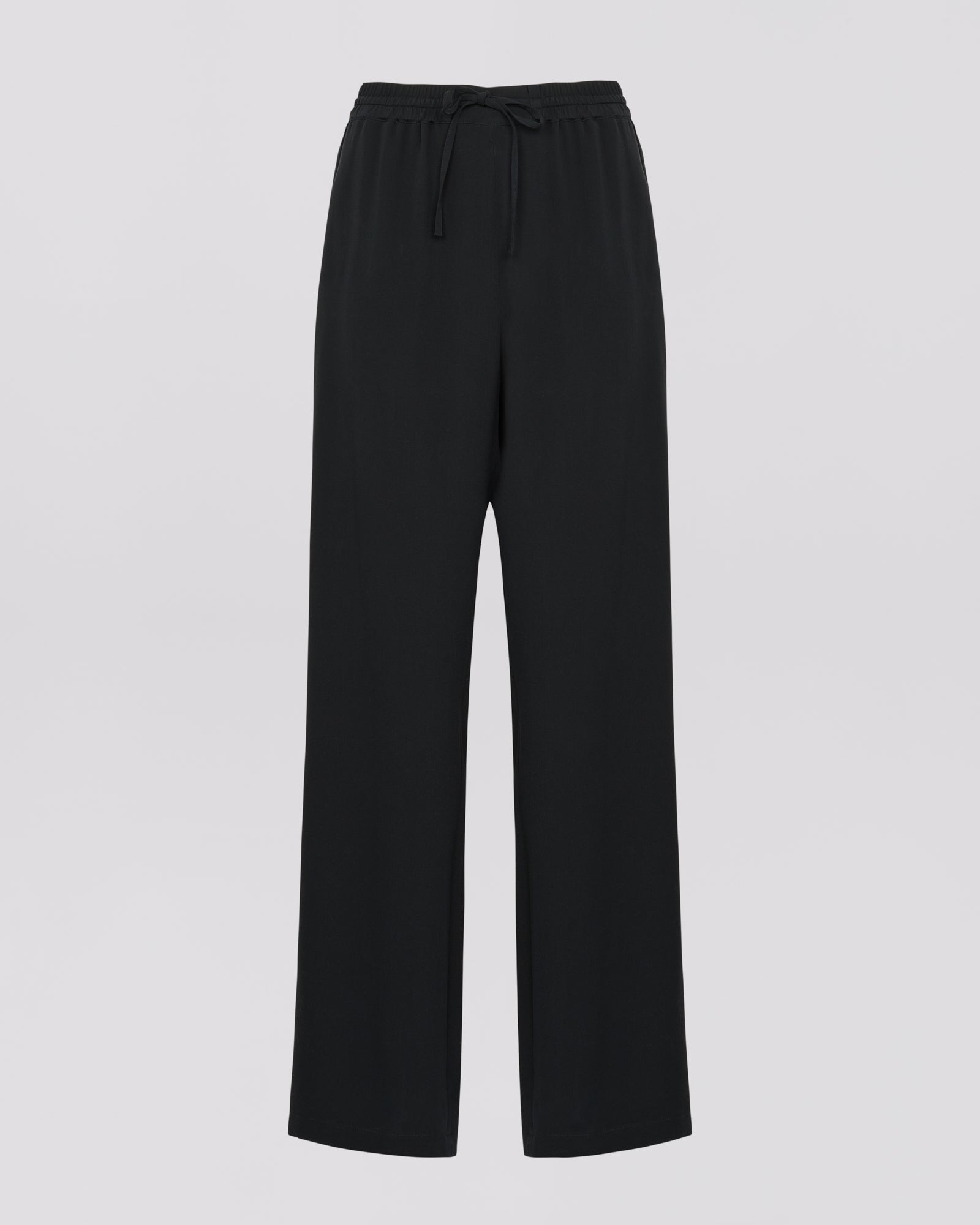 Silk crepe palazzo trousers - black - Yves Salomon – Yves Salomon UK