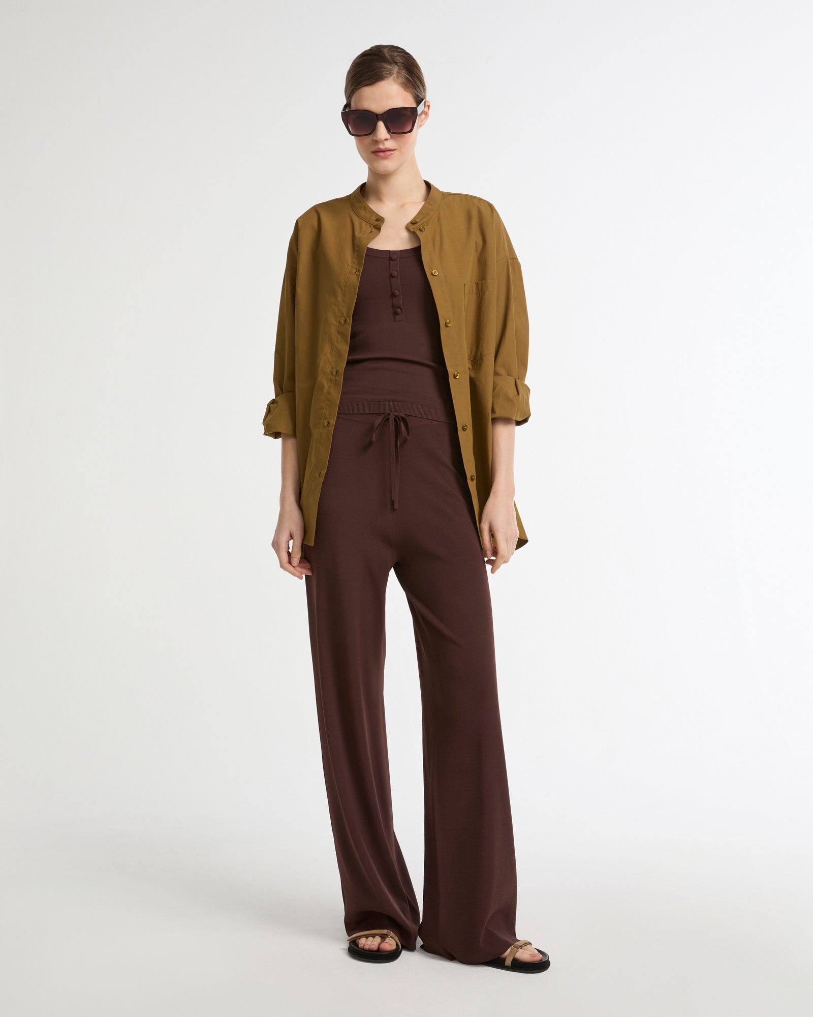 Knitted wide leg trousers -Yves Salomon - New spring summer collection
