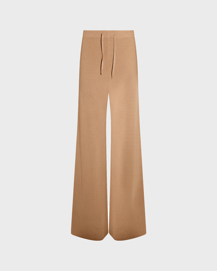 Knitted wide leg trousers