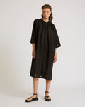 Cotton poplin dress with broderie anglaise