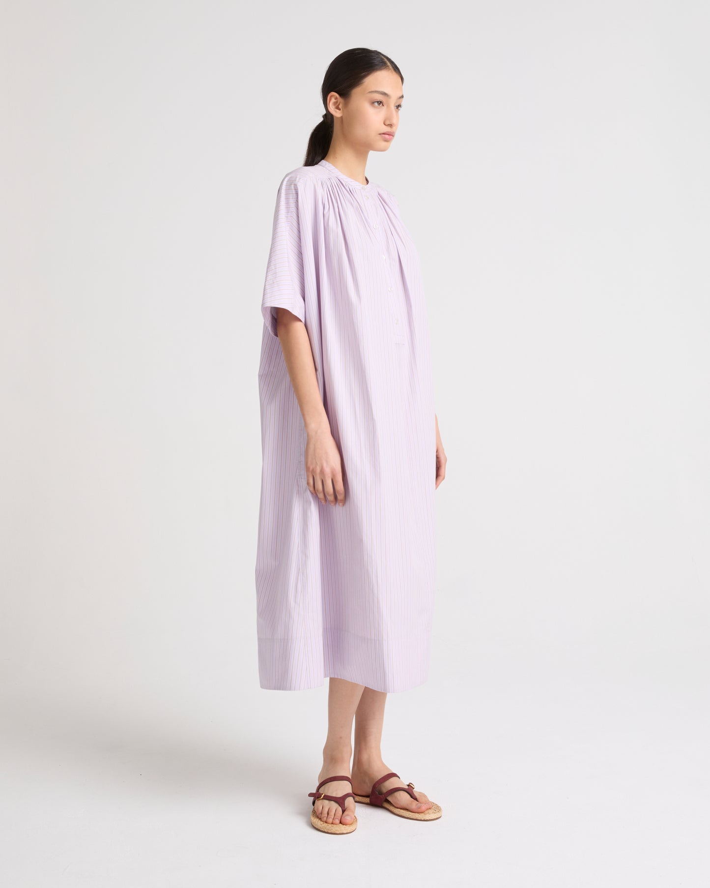 Cotton poplin kaftan dress