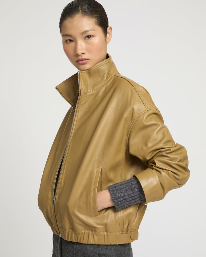 Lamb leather blouson -Yves Salomon
