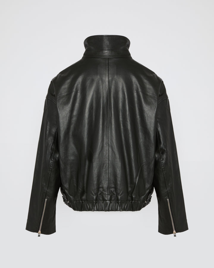 Lamb leather blouson