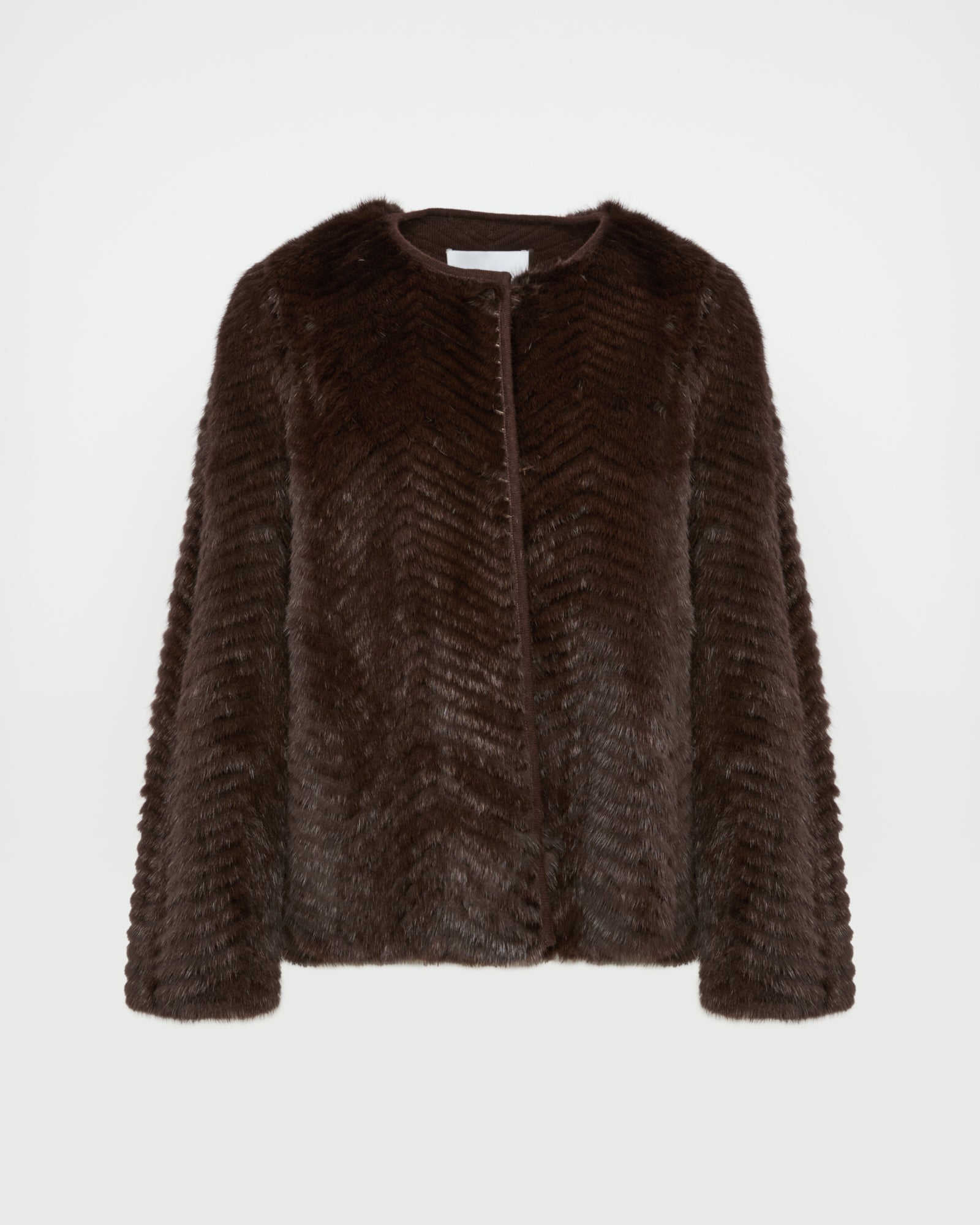 Merino knit and mink jacket -Yves Salomon