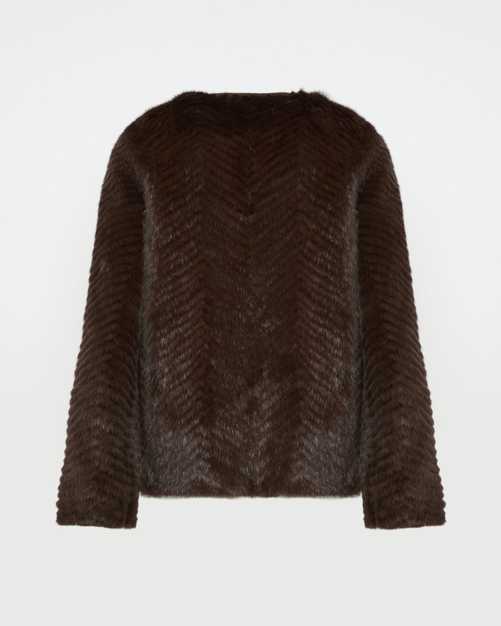 Merino knit and mink jacket -Yves Salomon