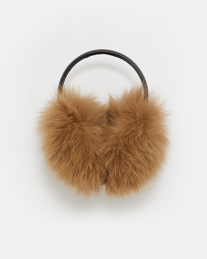 Fox fur earmuffs