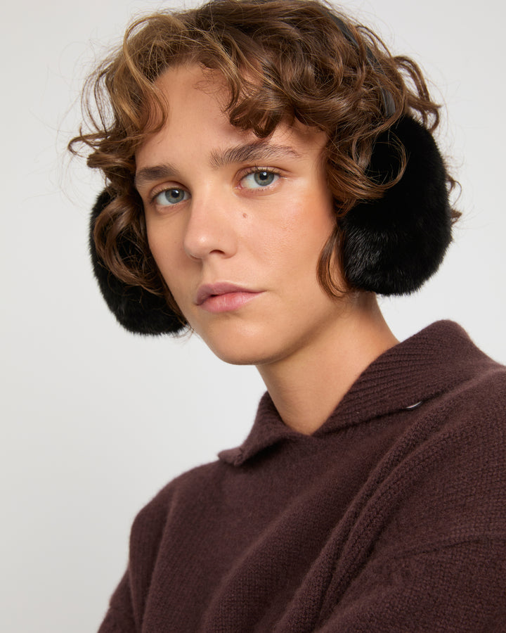 Mink fur earmuffs -Yves Salomon