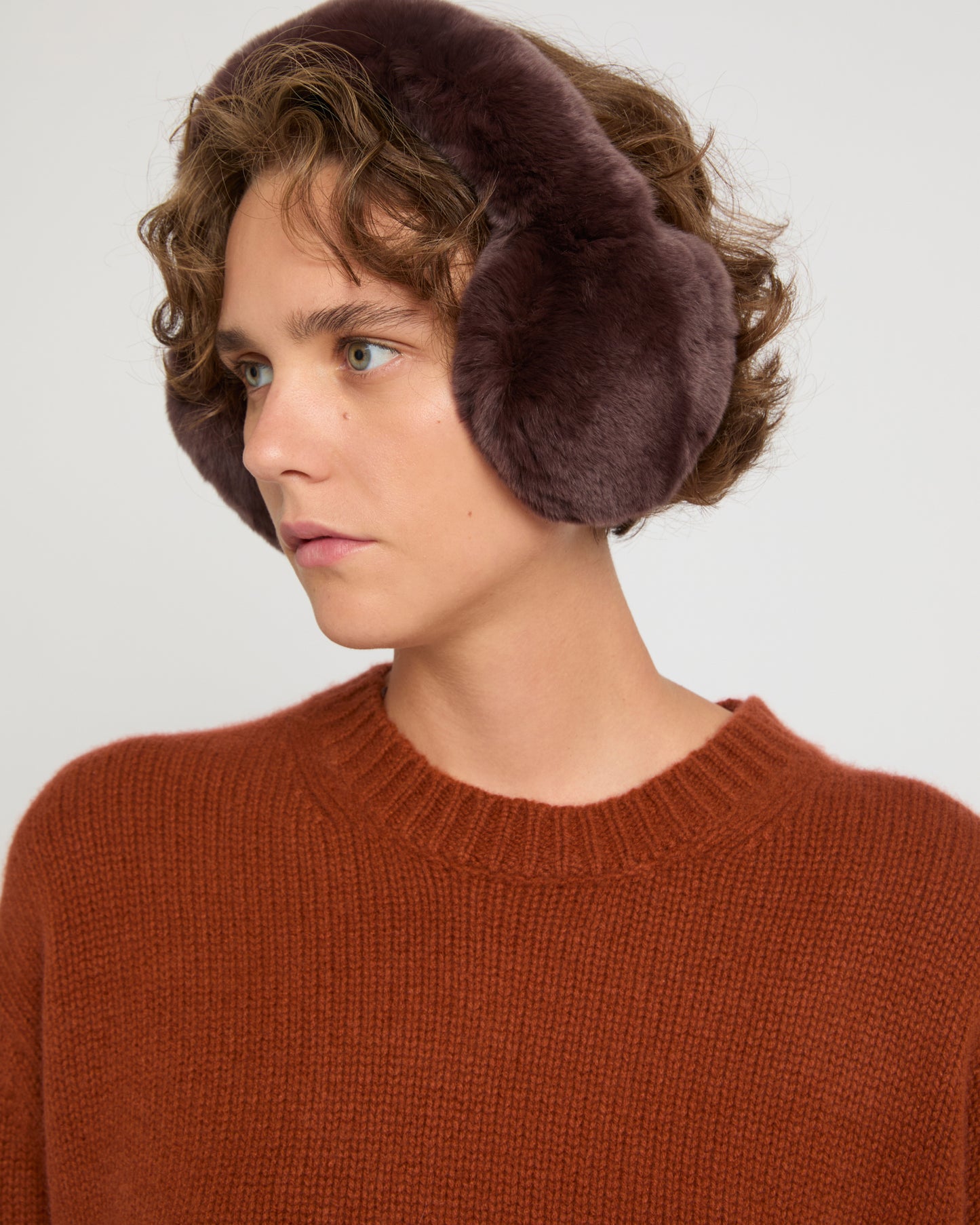 Rex rabbit fur earmuffs -Yves Salomon