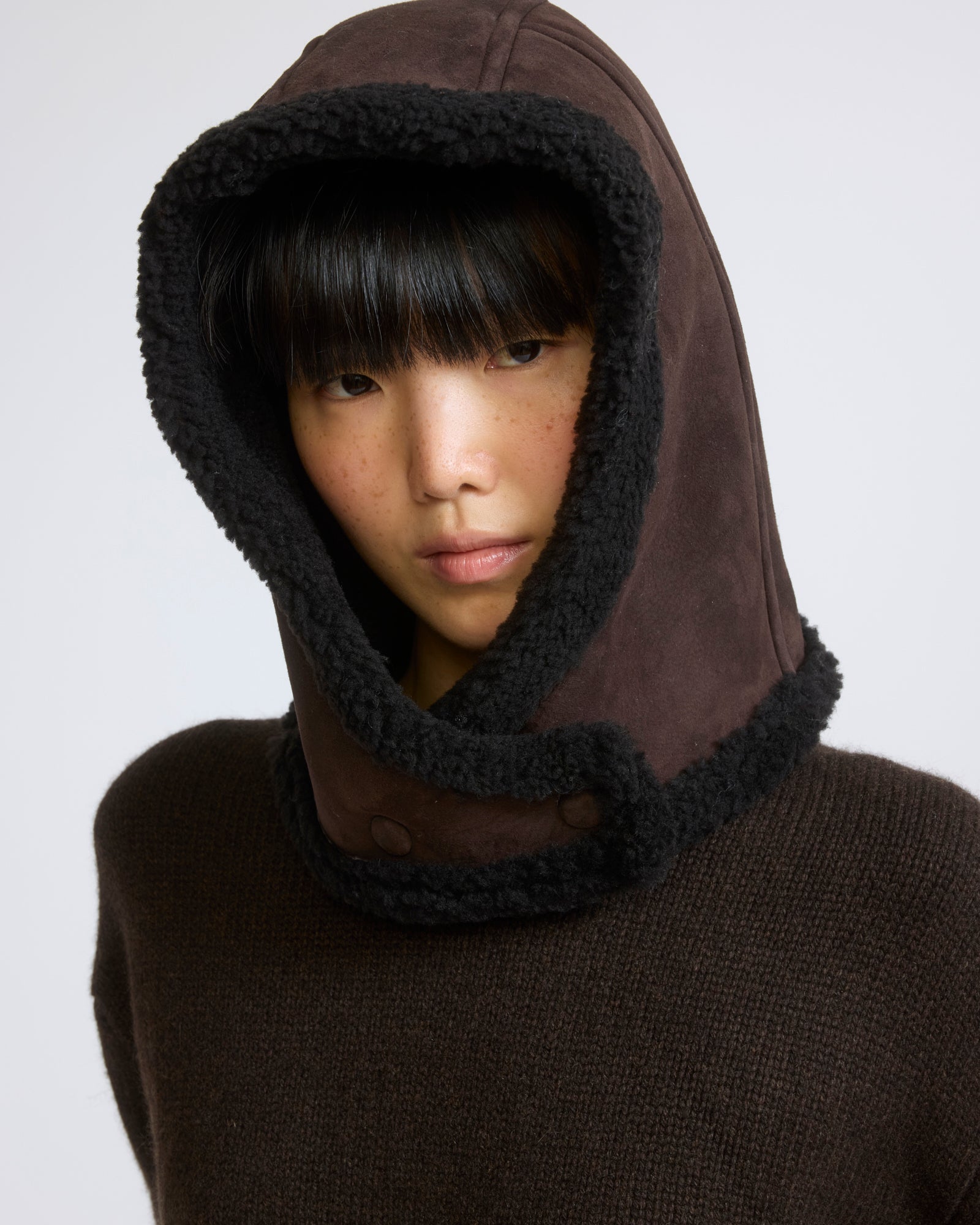 Curly Merino lambskin hood - Yves Salomon - New Fall/Winter Collection