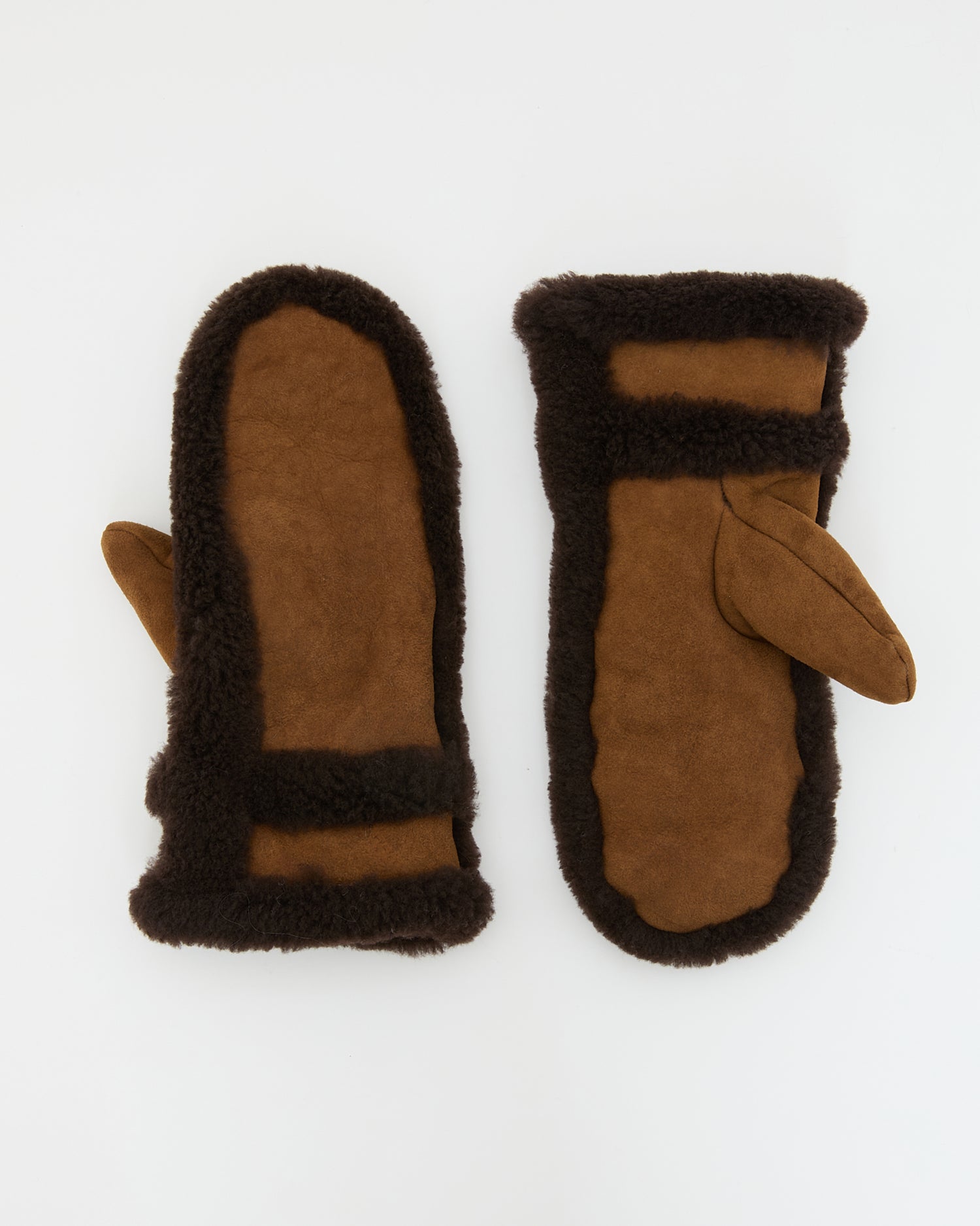 Curly Merino lamb mittens -Yves Salomon
