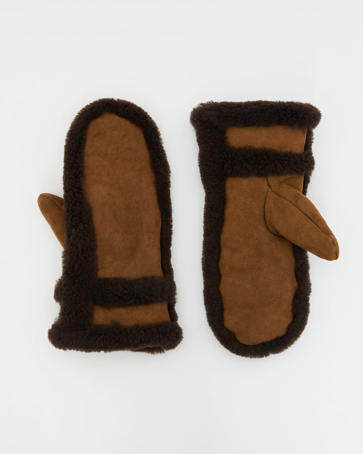 Curly Merino lamb mittens