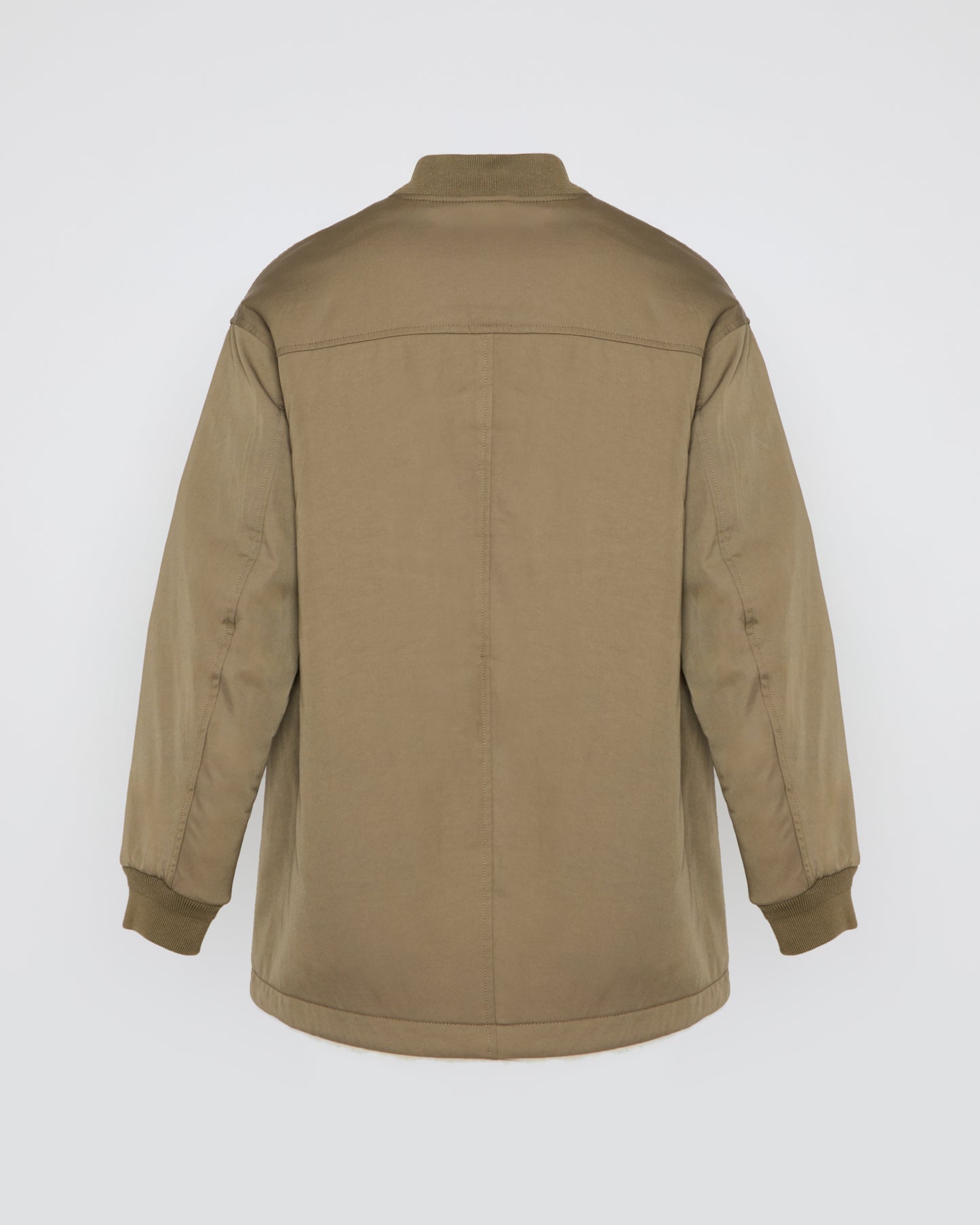 Black Friday 2025- Long reversible shearling teddy in polycotton drill