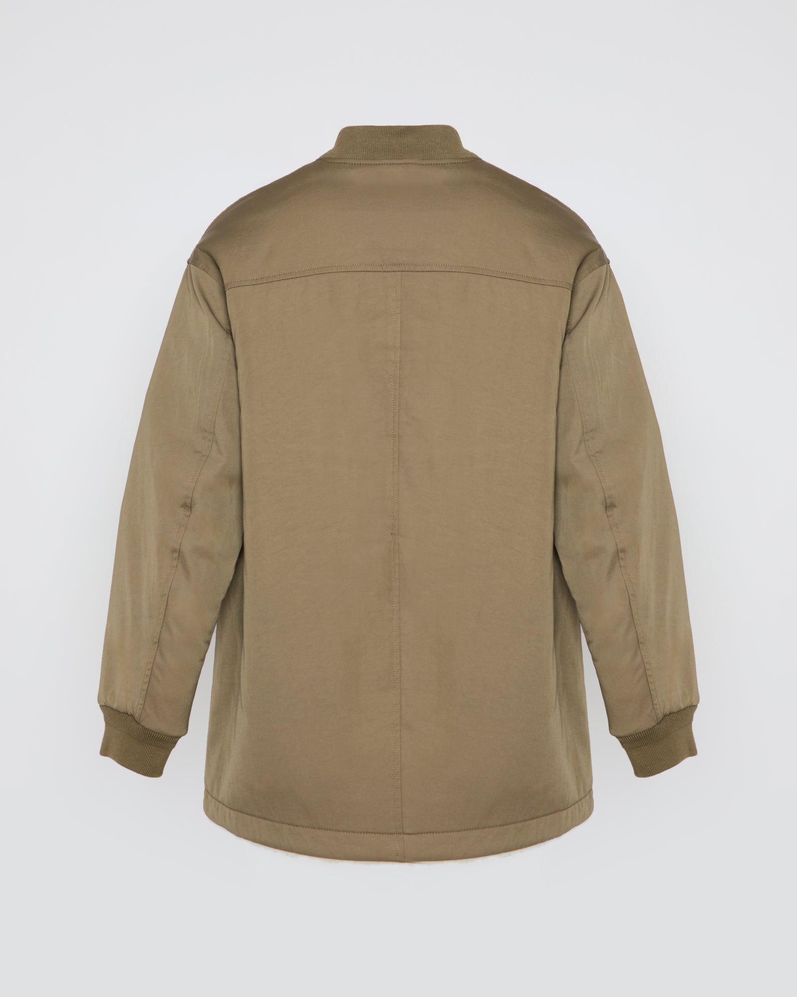 Black Friday 2025- Long reversible shearling teddy in polycotton drill