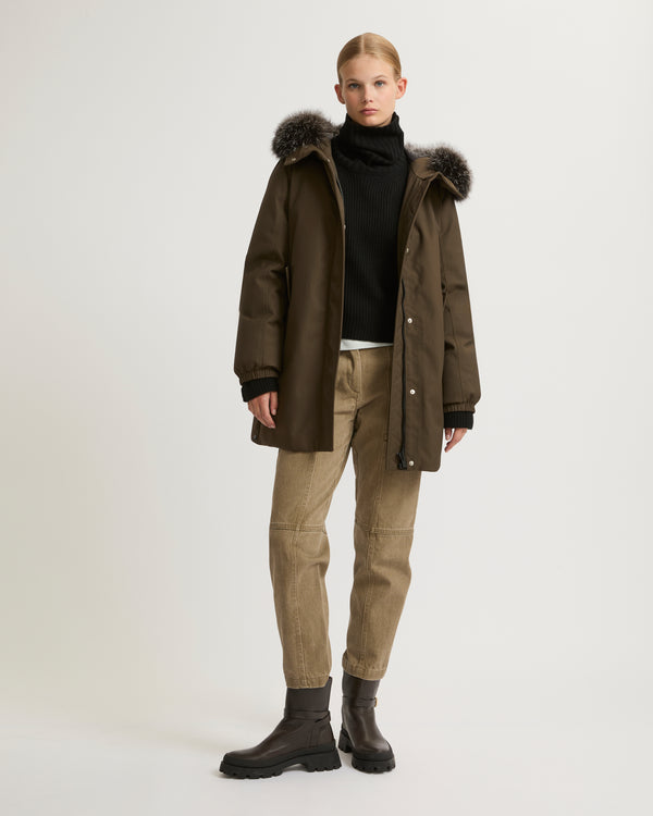 Performance parka with fox fur trim-Yves Salomon-Winter sale & boxing day