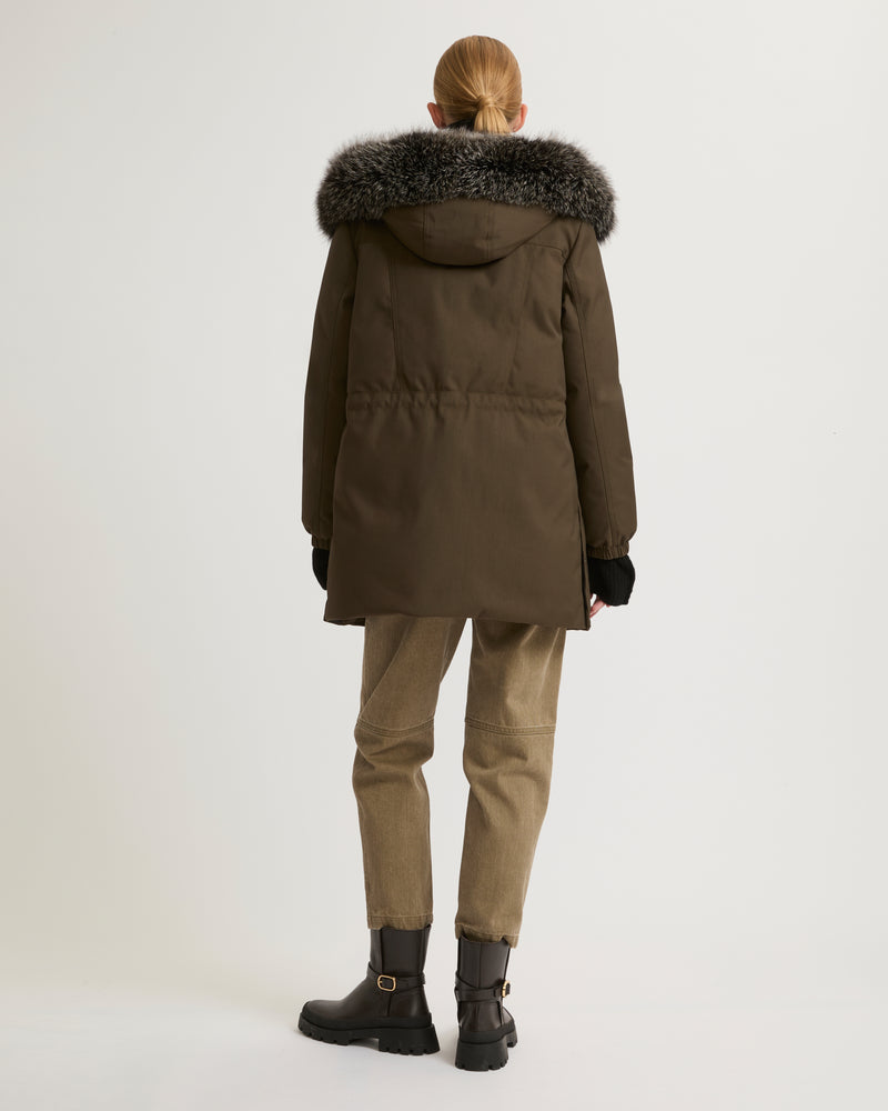 Performance parka with fox fur trim-Yves Salomon-Winter sale & boxing day