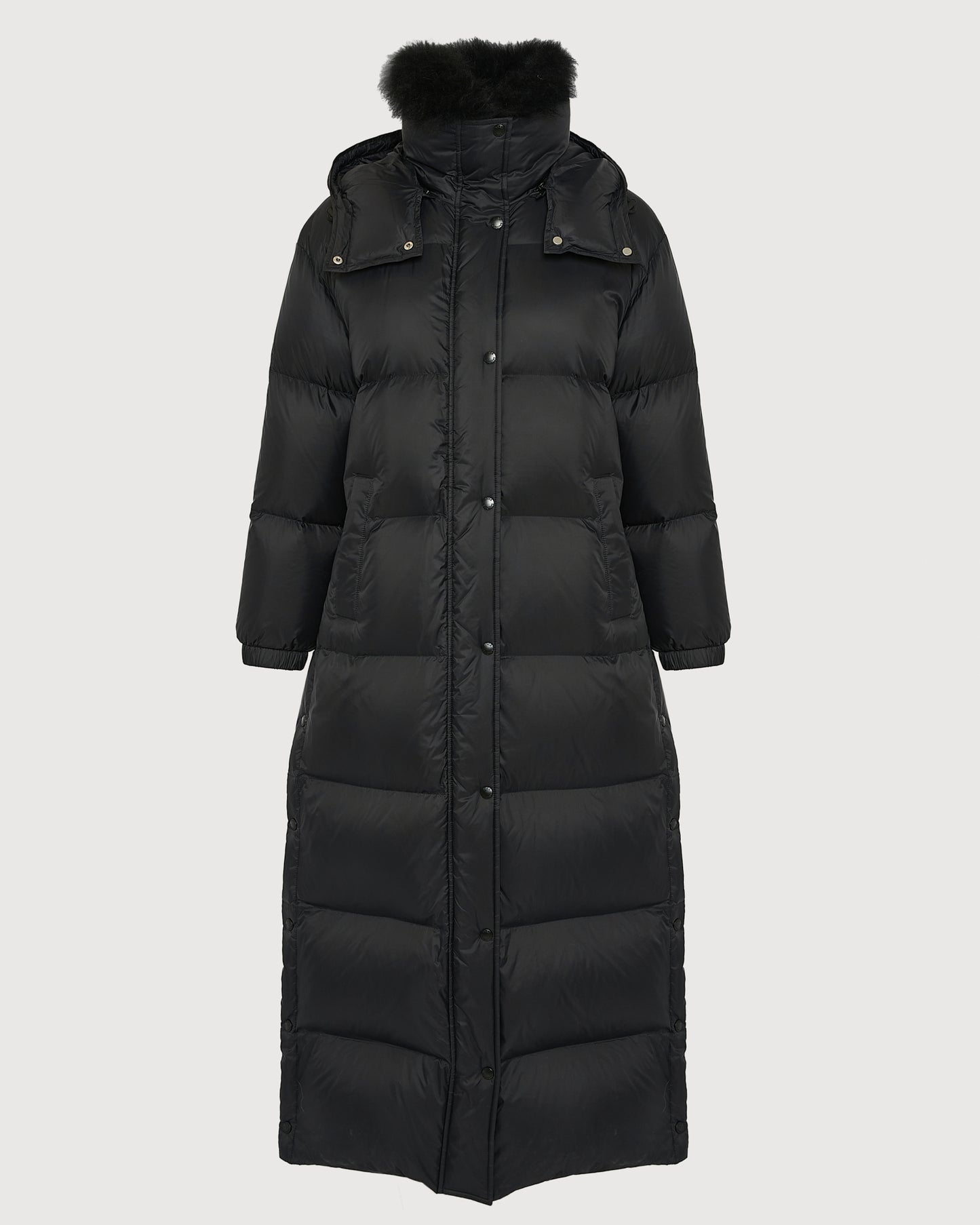 Extra-long down jacket with hood -Yves Salomon