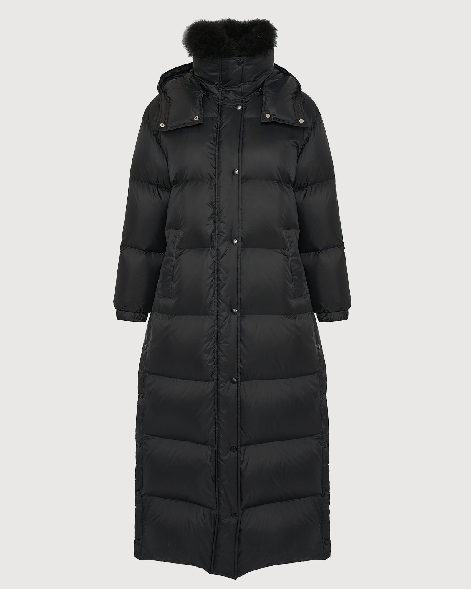 Extra-long down jacket with hood -Yves Salomon