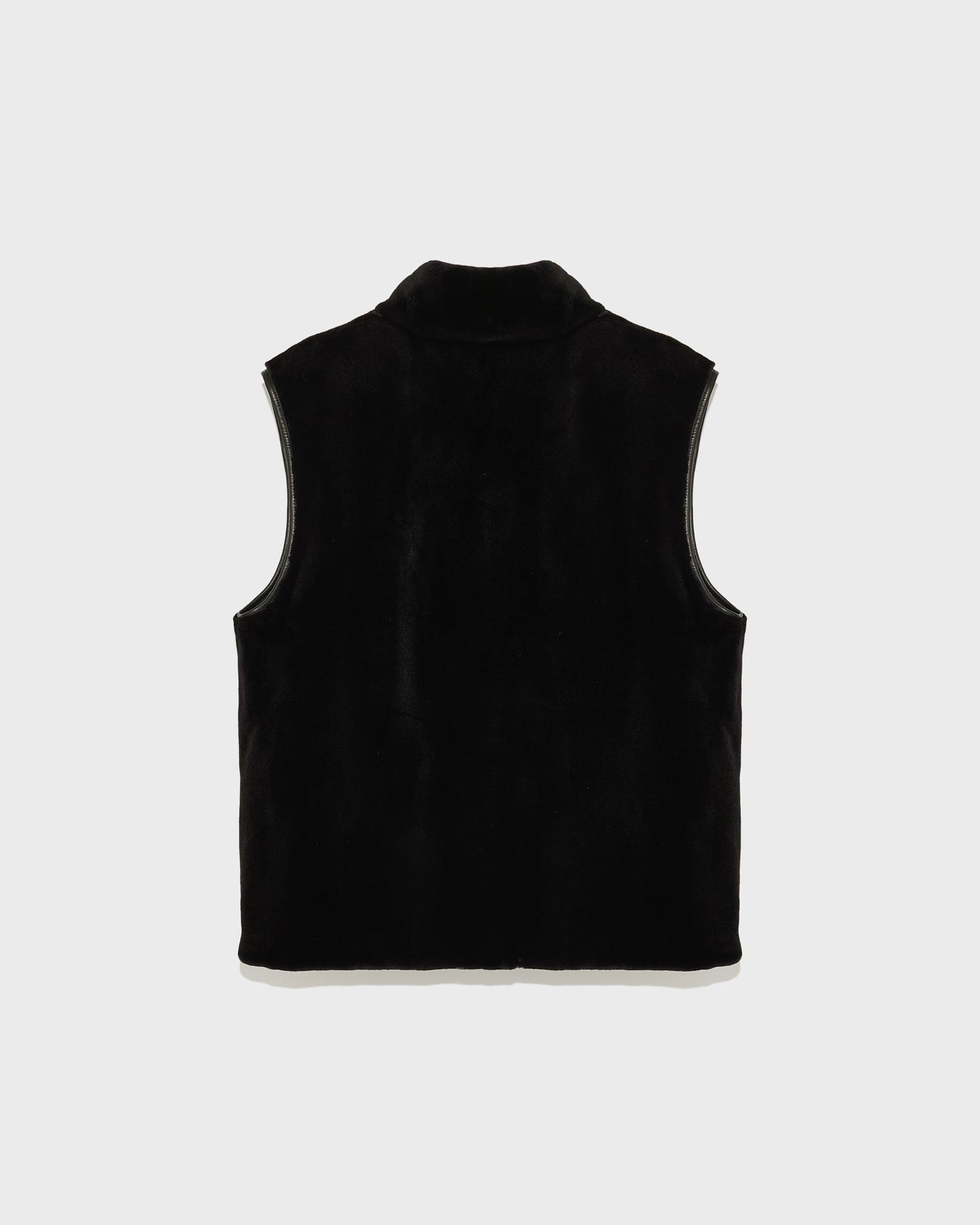 Gilet made with Loro Piana fabric and sheared mink