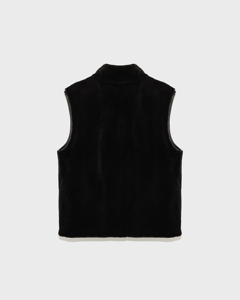 Gilet made with Loro Piana fabric and sheared mink
