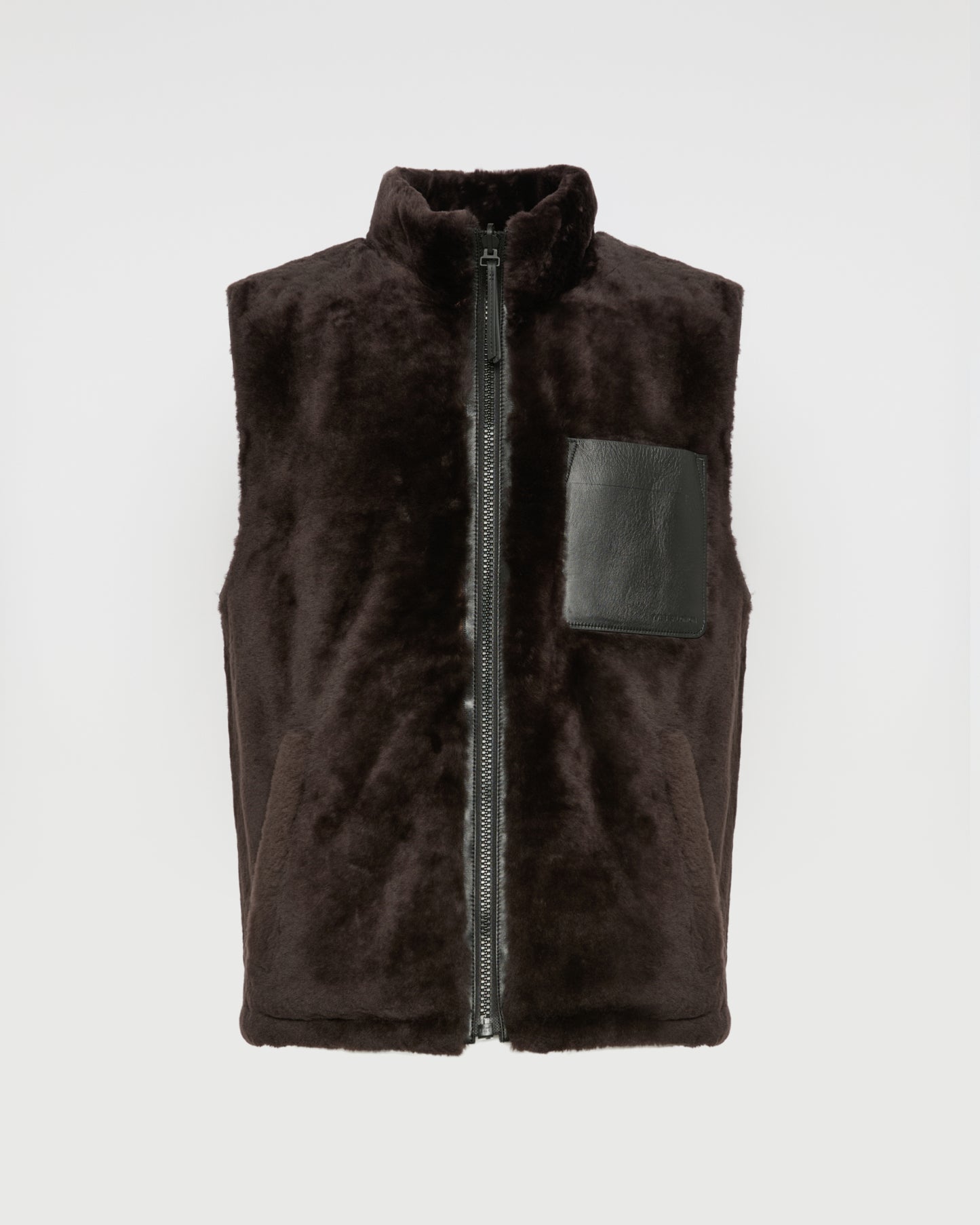 Reversible Shearling and Technical Fabric Gilet -Yves Salomon