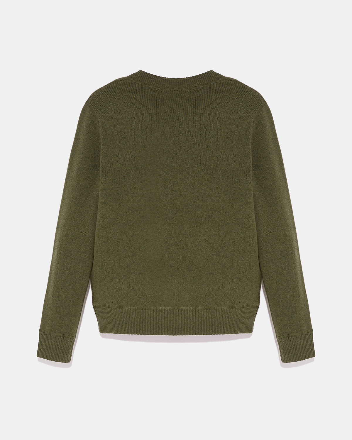 Two-tone reversible crew neck jumper in wool-cashmere knit-Yves Salomon-Winter sale & boxing day