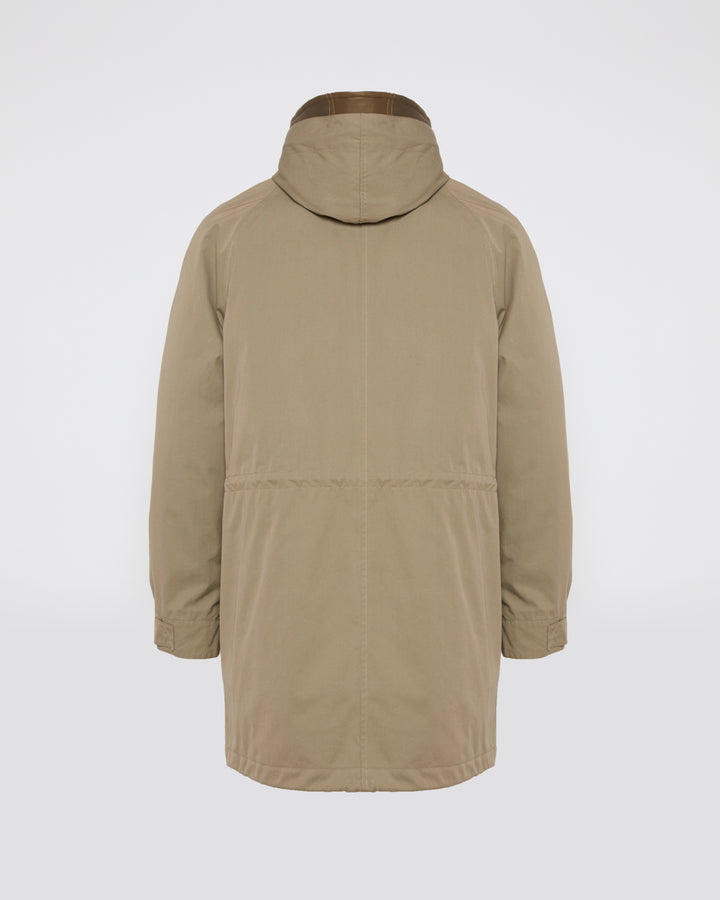 Iconic parka in cotton blend and shearling