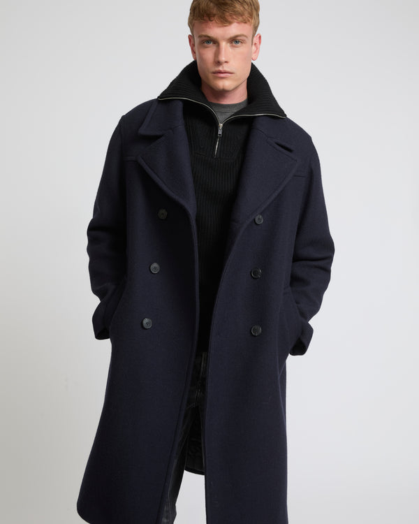 Woollen fabric coat-Yves Salomon-Winter sale & boxing day