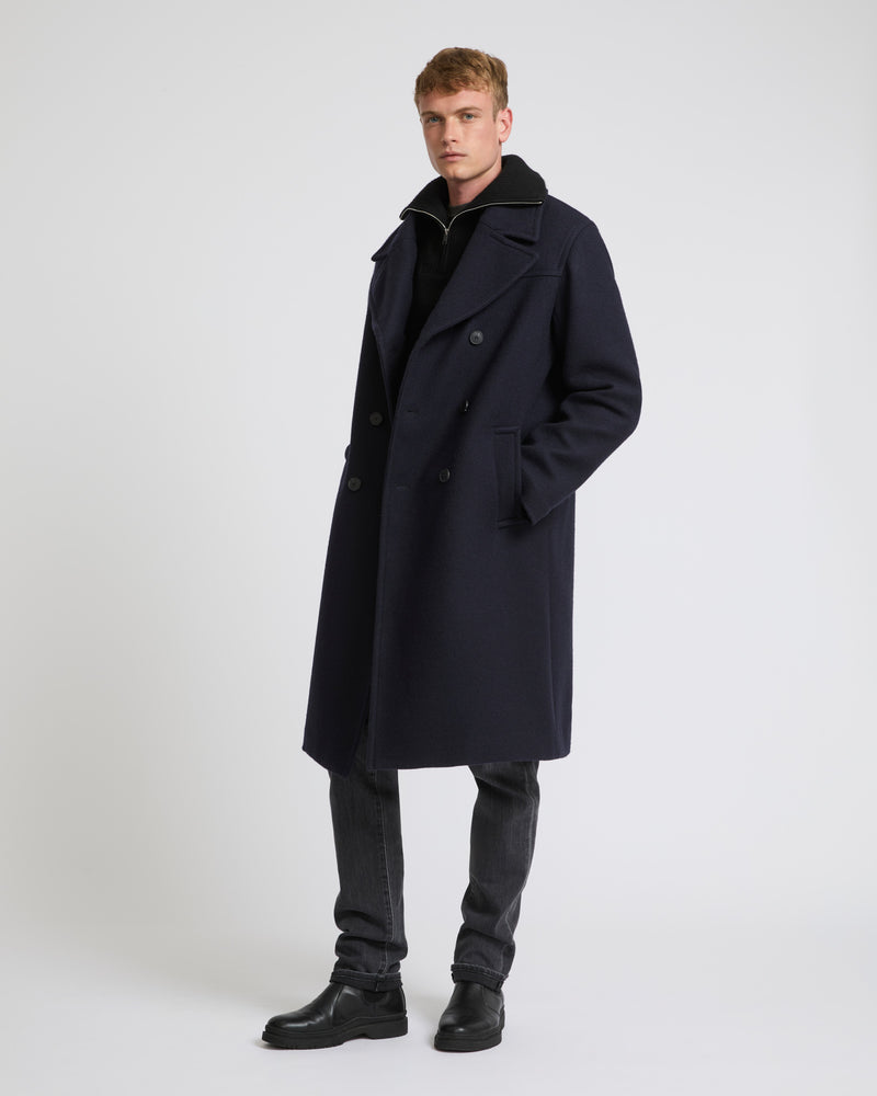 Woollen fabric coat-Yves Salomon-Winter sale & boxing day