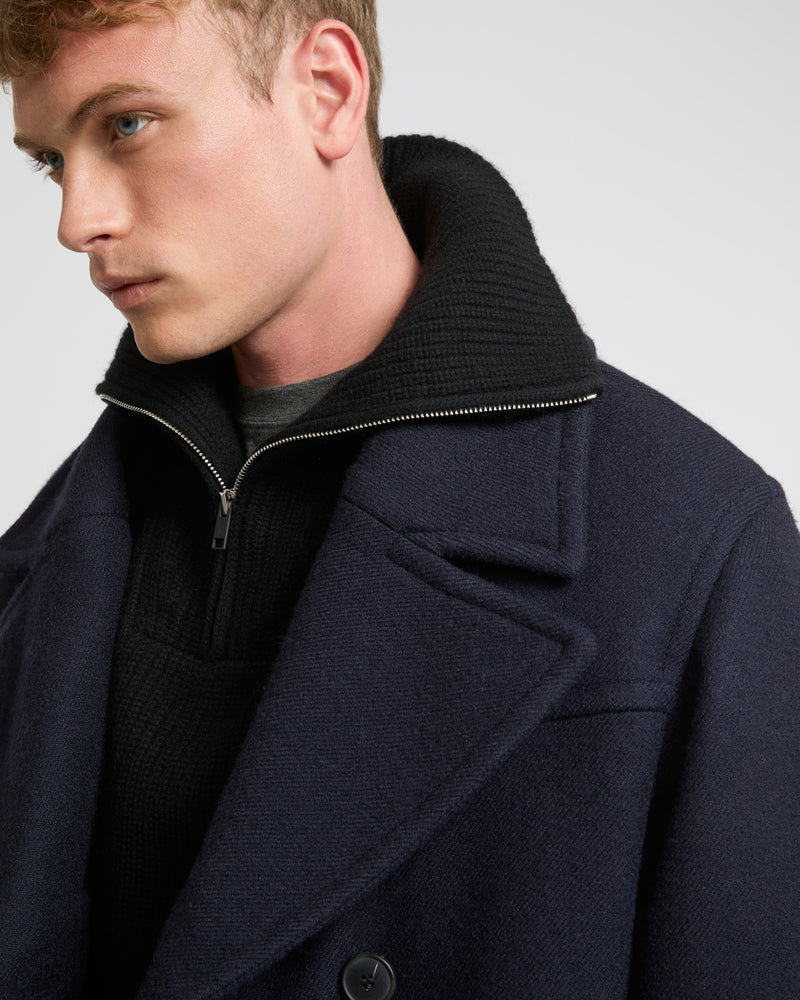 Woollen fabric coat-Yves Salomon-Winter sale & boxing day