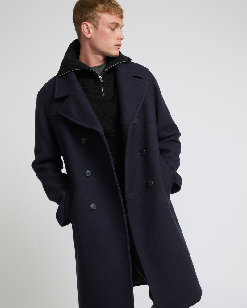 Woollen fabric coat-Yves Salomon-Winter sale & boxing day