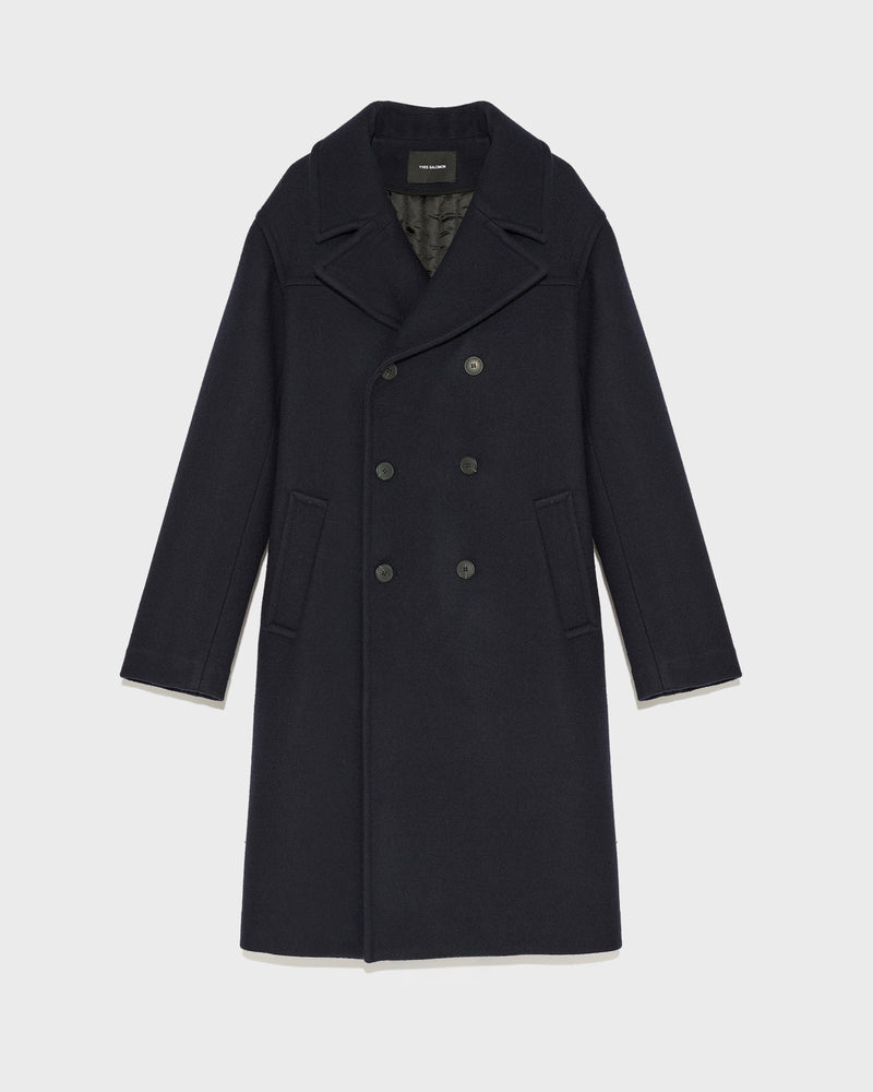 Woollen fabric coat-Yves Salomon-Winter sale & boxing day