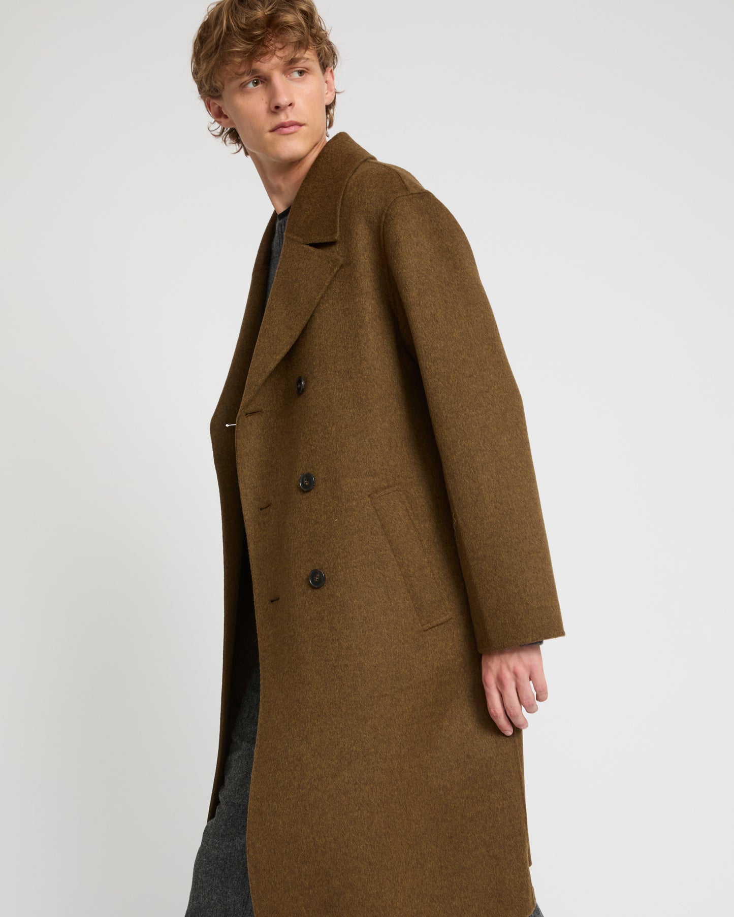 Double-sided wool-cashmere coat -Yves Salomon