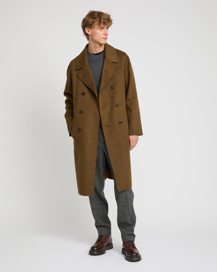 Double-sided wool-cashmere coat -Yves Salomon