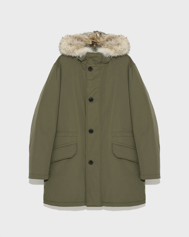 Black Friday - Waterproof cotton-blend iconic parka with coyote fur trim - Yves Salomon