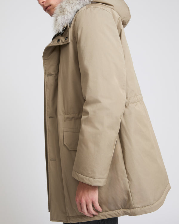 Waterproof cotton-blend iconic parka with coyote fur trim