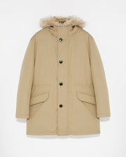 Waterproof cotton-blend iconic parka with coyote fur trim