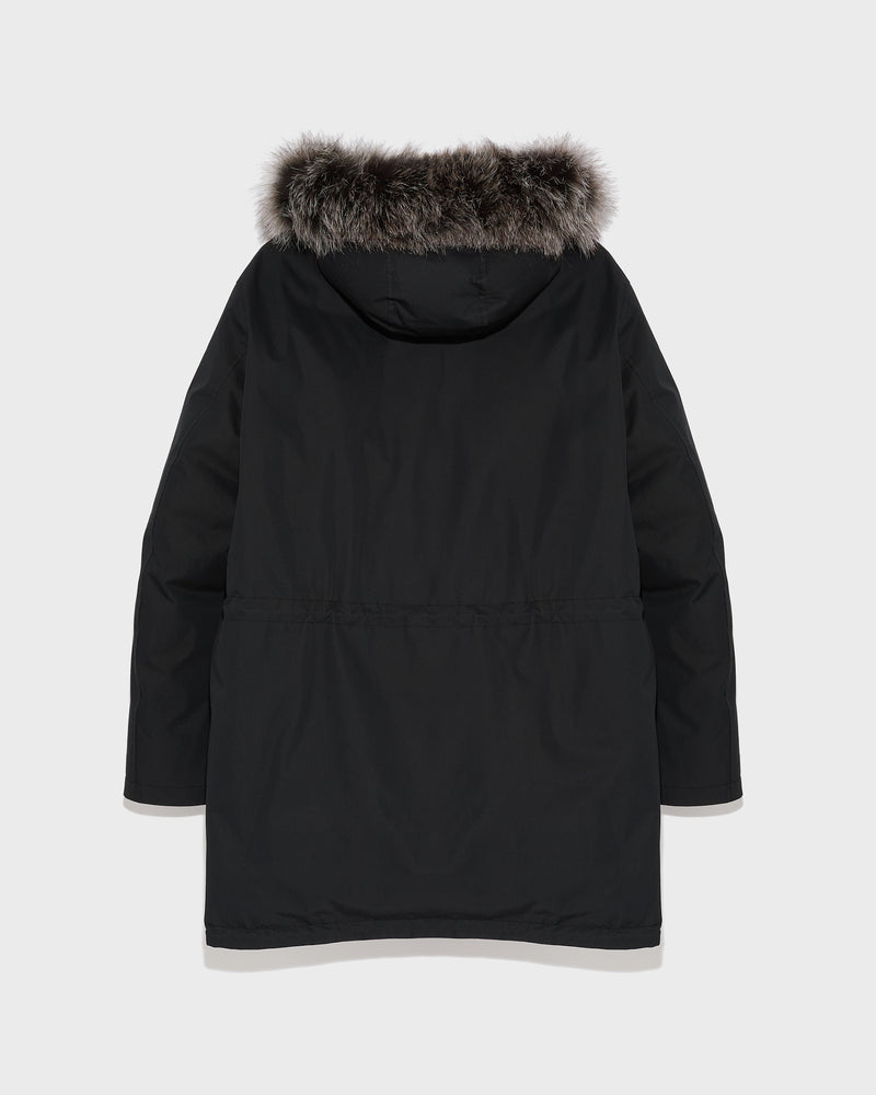 Waterproof cotton-blend iconic parka with fox fur trim