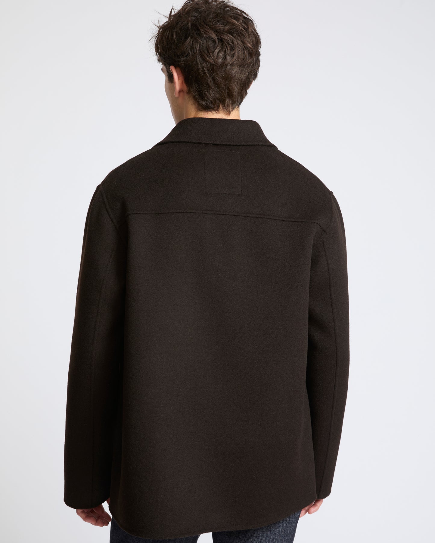 Workwear jacket in double-sided wool-cashmere fabric - Yves Salomon - New Fall Winter Collection