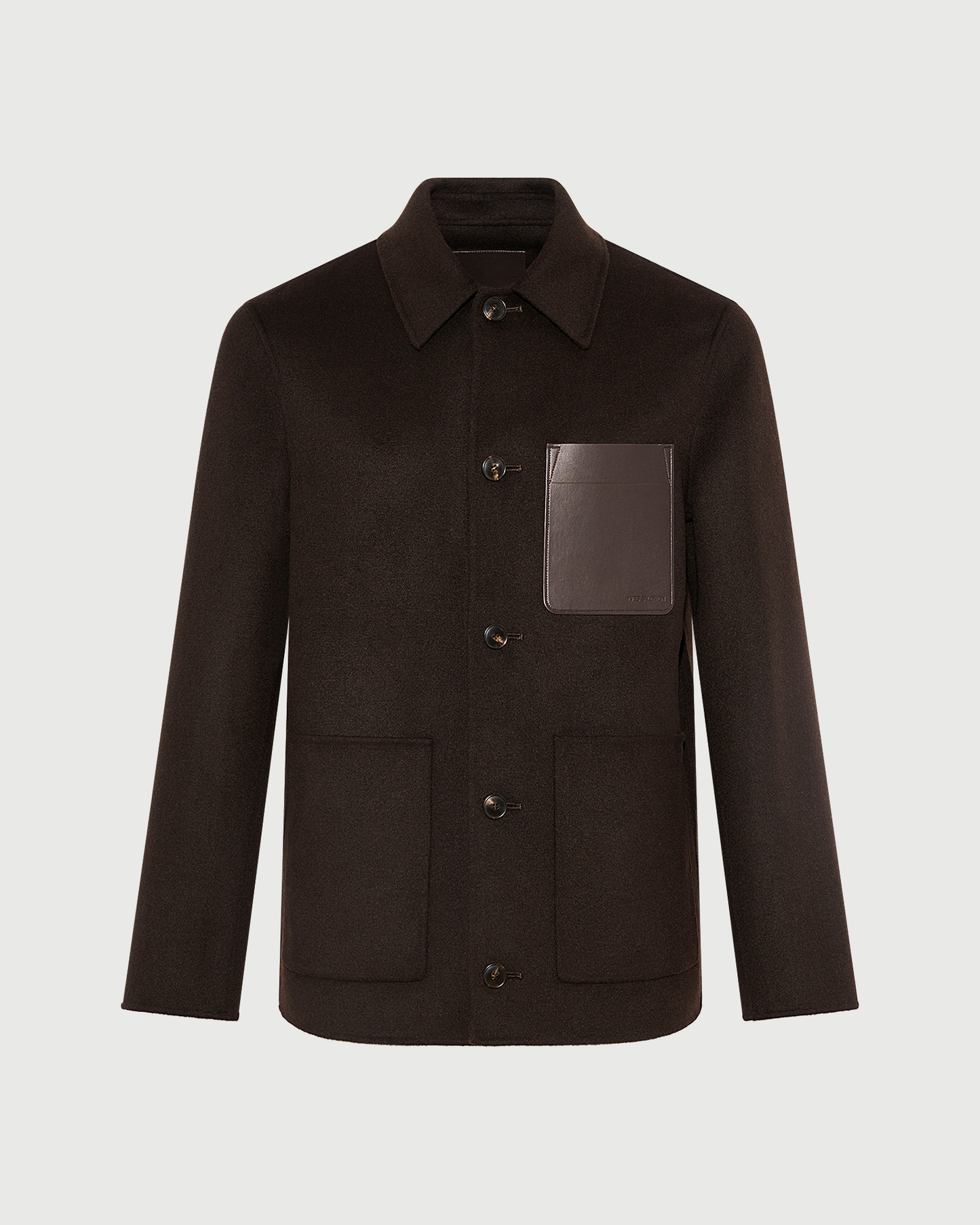 Workwear jacket in double-sided wool-cashmere fabric - Yves Salomon - New Fall Winter Collection