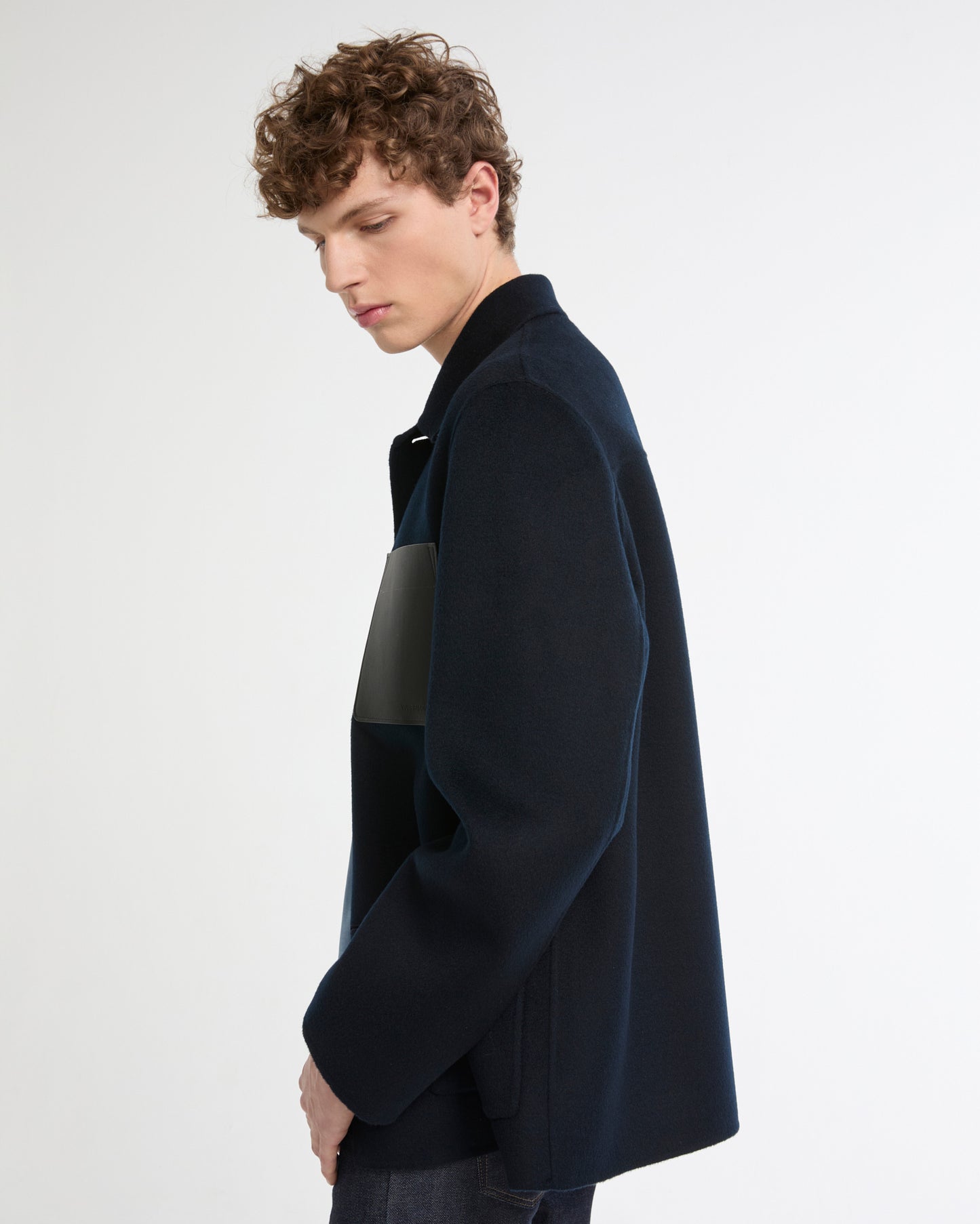 Workwear jacket in double-sided wool-cashmere fabric -Yves Salomon - New spring summer collection
