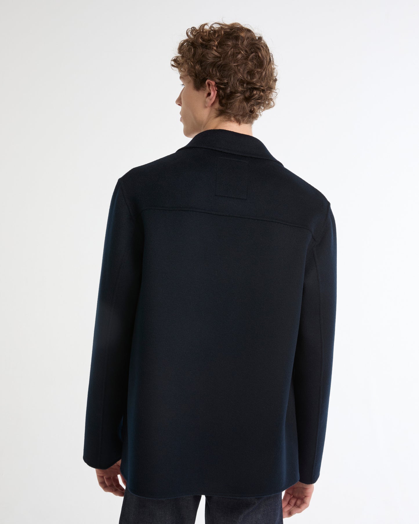 Workwear jacket in double-sided wool-cashmere fabric -Yves Salomon - New spring summer collection