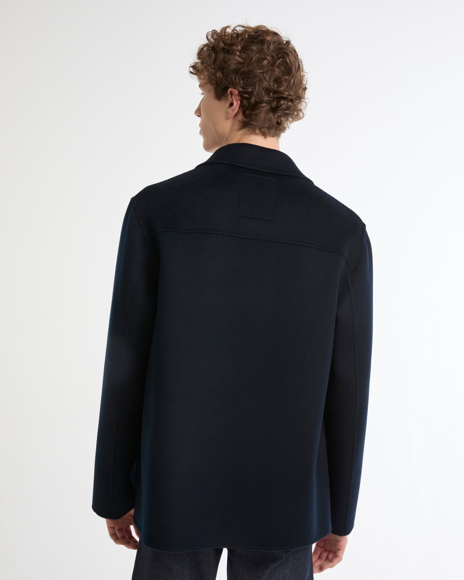 Workwear jacket in double-sided wool-cashmere fabric -Yves Salomon - New spring summer collection