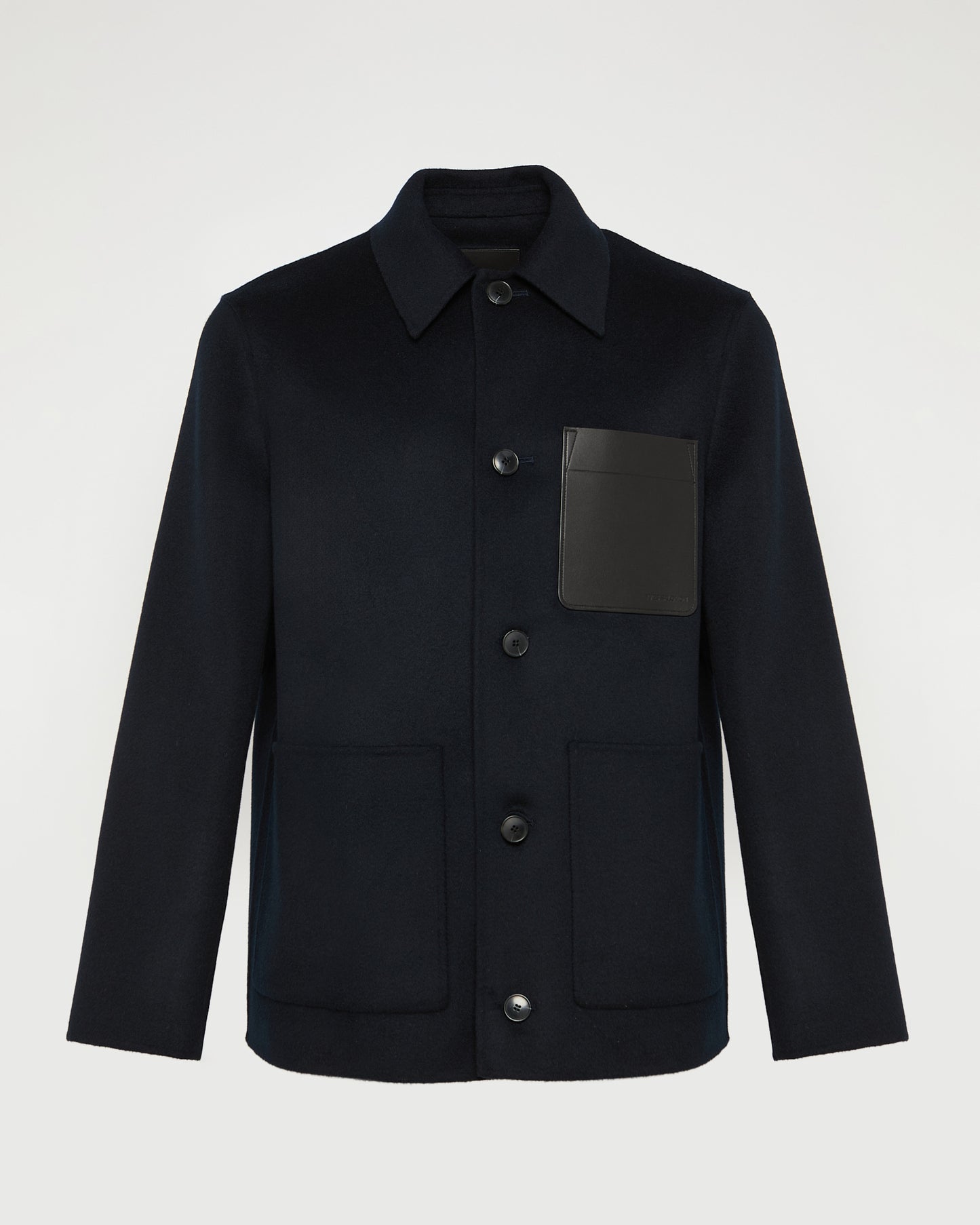 Workwear jacket in double-sided wool-cashmere fabric -Yves Salomon - New spring summer collection