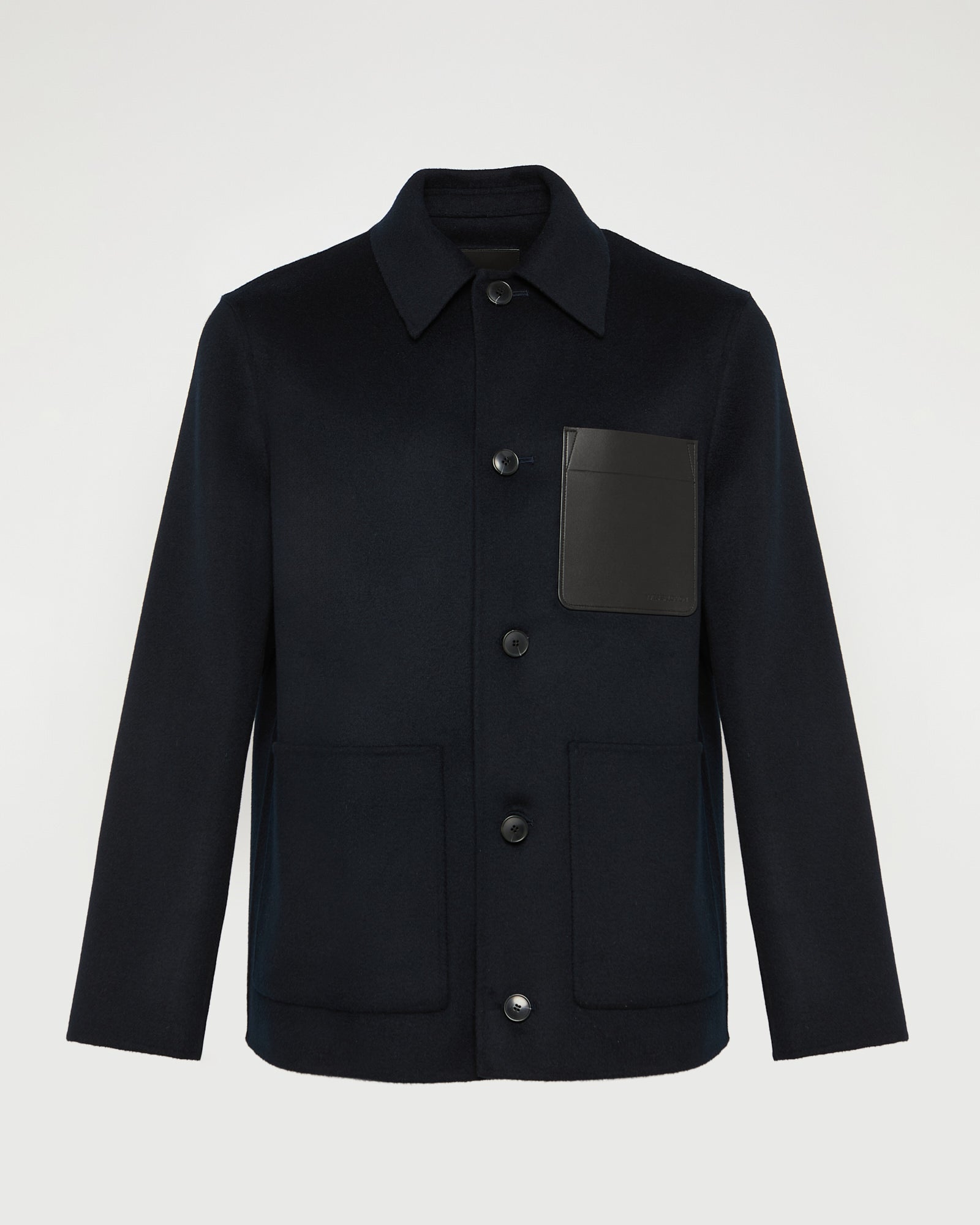 Workwear jacket in double-sided wool-cashmere fabric -Yves Salomon - New spring summer collection